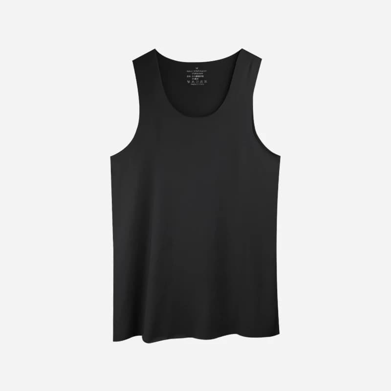 Débardeur fin pour homme, col en U, style européen et américain, grande taille, sous-vêtement sans c