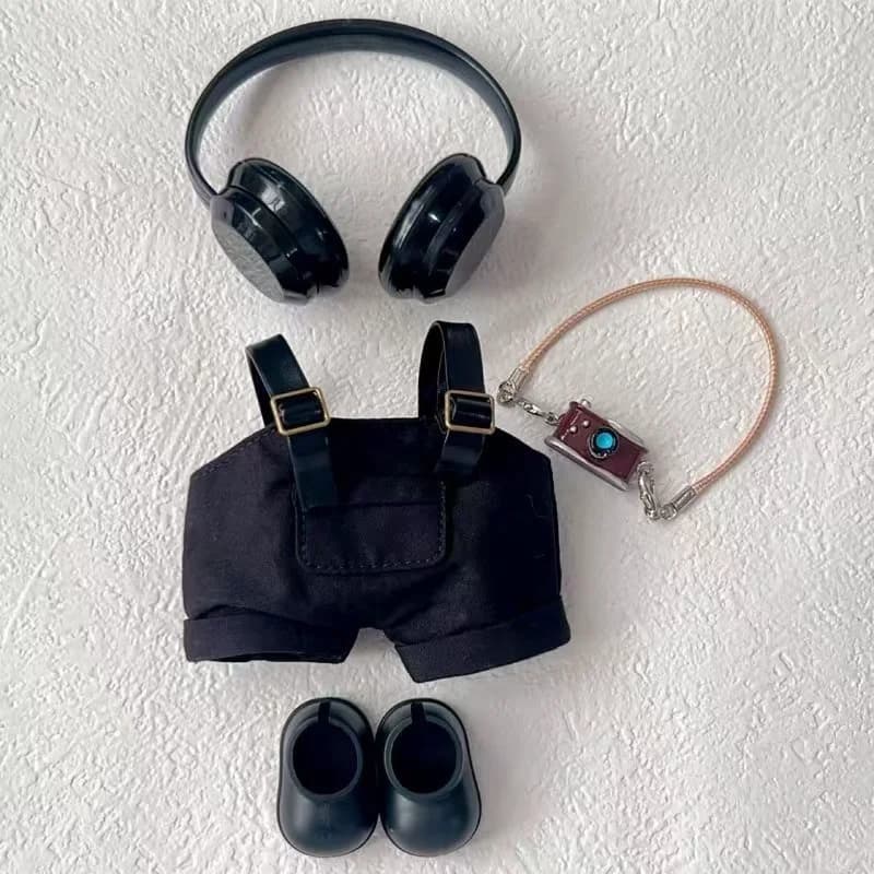 Vêtements labubu pour un ensemble de vêtements Labubu 15-17 cm comprend des écouteurs, une ceinture,