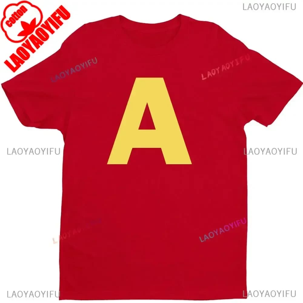 Alvin et les Chipmunks chemise rouge unisexe S/P film Promo Nerd Geek Animation adulte T-shirt graph
