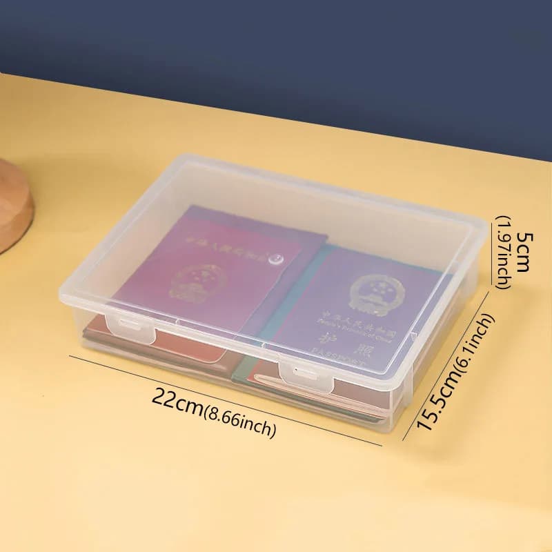Boîte de rangement en plastique pour fournitures, boîte d'organisation transparente de grande capaci