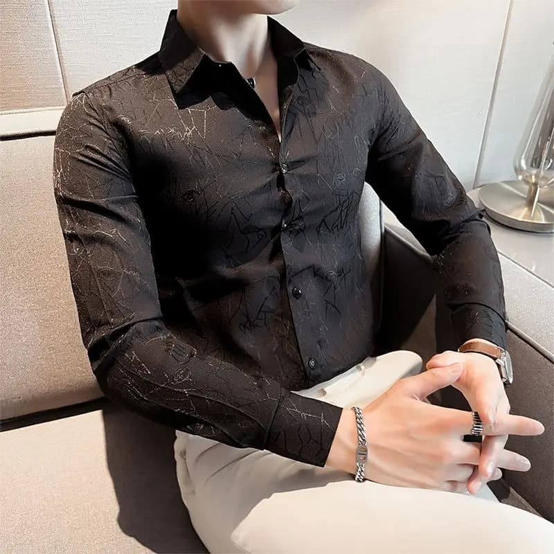 Chemise à manches longues pour hommes, décontractée, ample, Cardigan polyvalent imprimé, nouvelle co