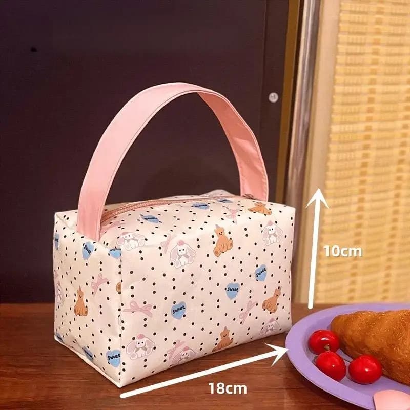 Sac fourre-tout Ours Mignon de Dessin Animé Grande Capacité, Trousse de Maquillage, Sac de Rangement