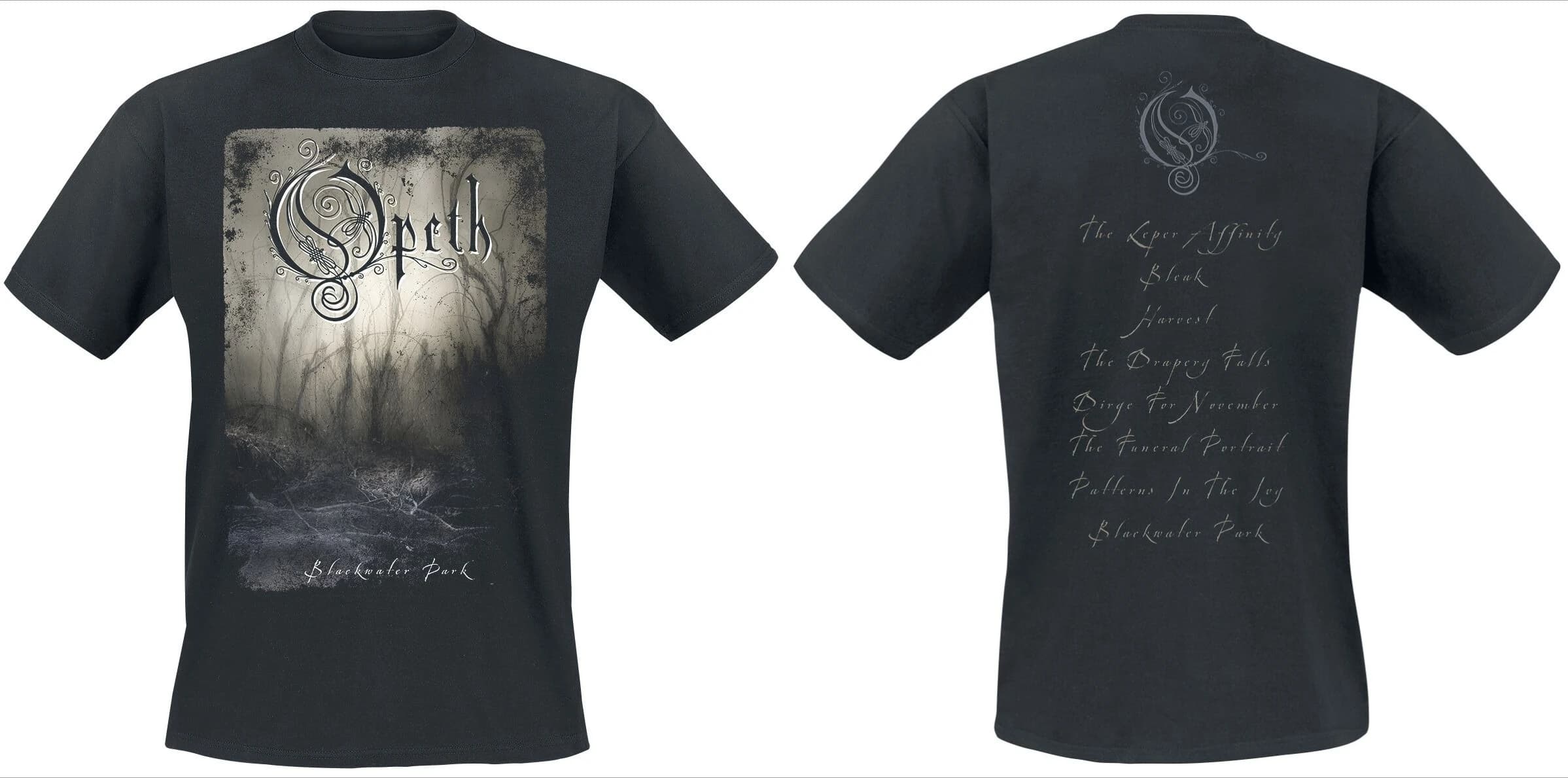 T-shirt en coton avec logo imprimé Opeth Blackwater Park Forest, streetwear Heavy Metal, unisexe, co