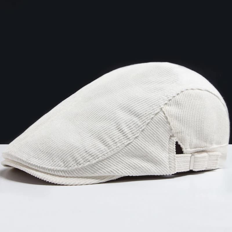 Béret en velours côtelé pour hommes et femmes, épais et chaud, chapeau plat, Vintage, décontracté, c