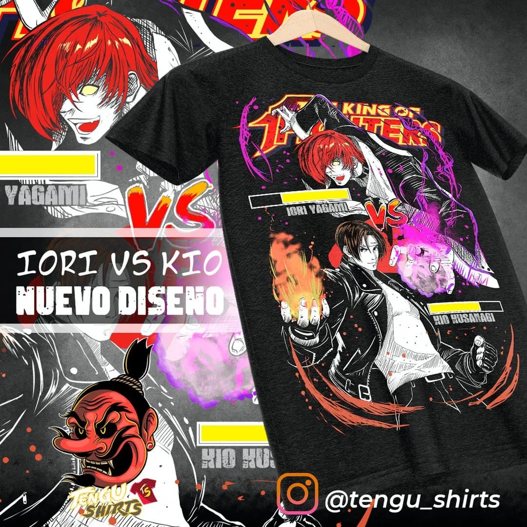 Chemise unisexe de jeu vidéo KOF, Iori Yagami, Kyo King of Fighters