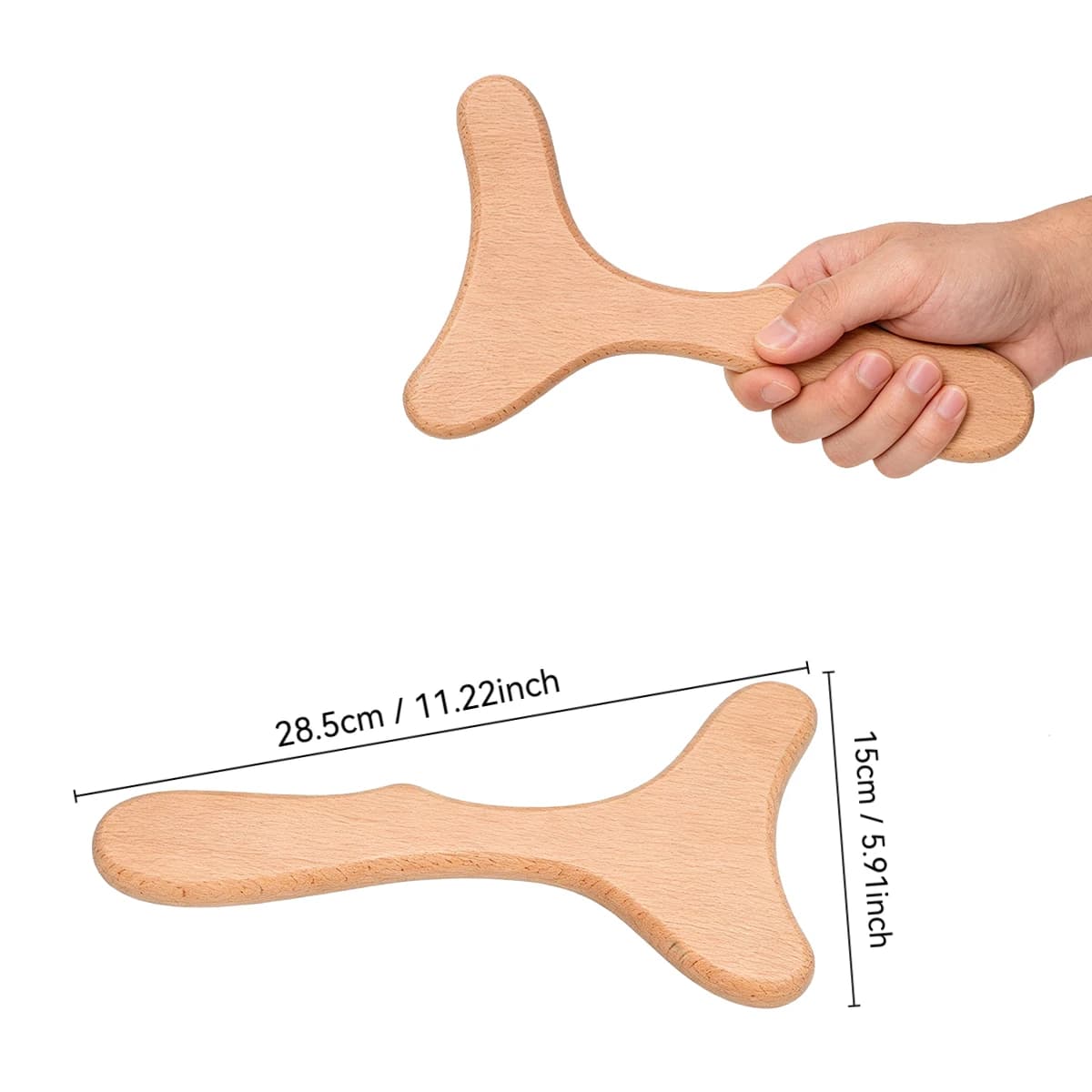 Outil de massage en bois, masseur lymphatique en bois, outils de sculpture corporelle pour la madéro