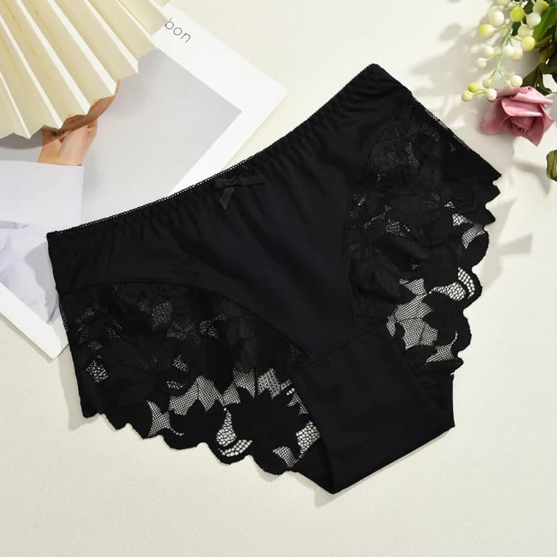 S-XXL femmes dentelle culottes Patchwork sous-vêtements sans couture Sexy luxe évider solide slips f