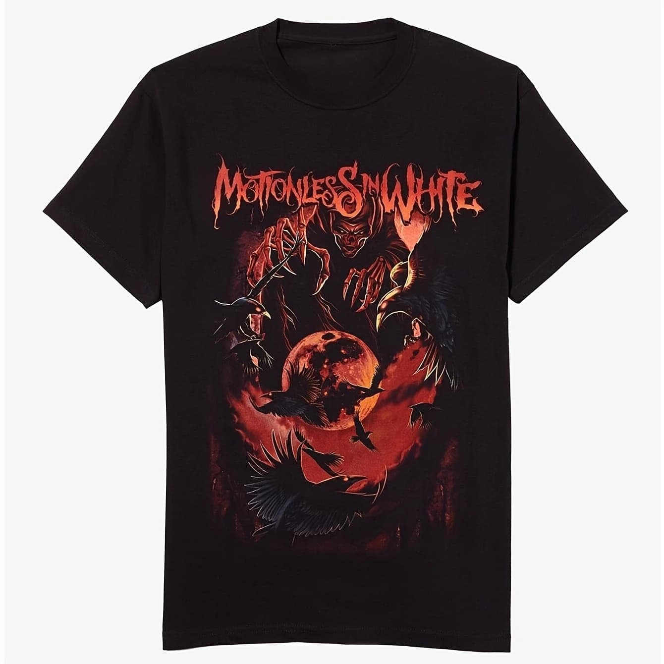 Immobile en blanc Grim Reaper Crows T-Shirt imprimé-noir 220g nouveau arrivé pur coton adapté aux fê