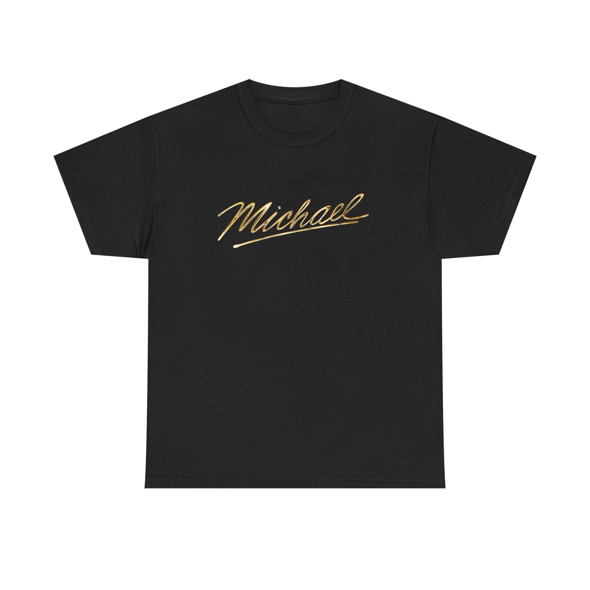 T-shirt unisexe en coton 100% avec motif signature dorée Michael Jackson, nouvelle collection 2026, 