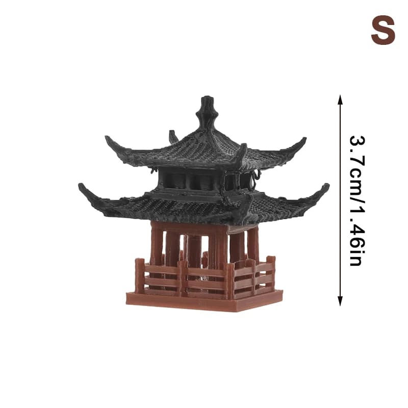 Miniature de pagode japonaise, décoration de jardin, modèle de bâtiment ancien, aquarium zen, orneme