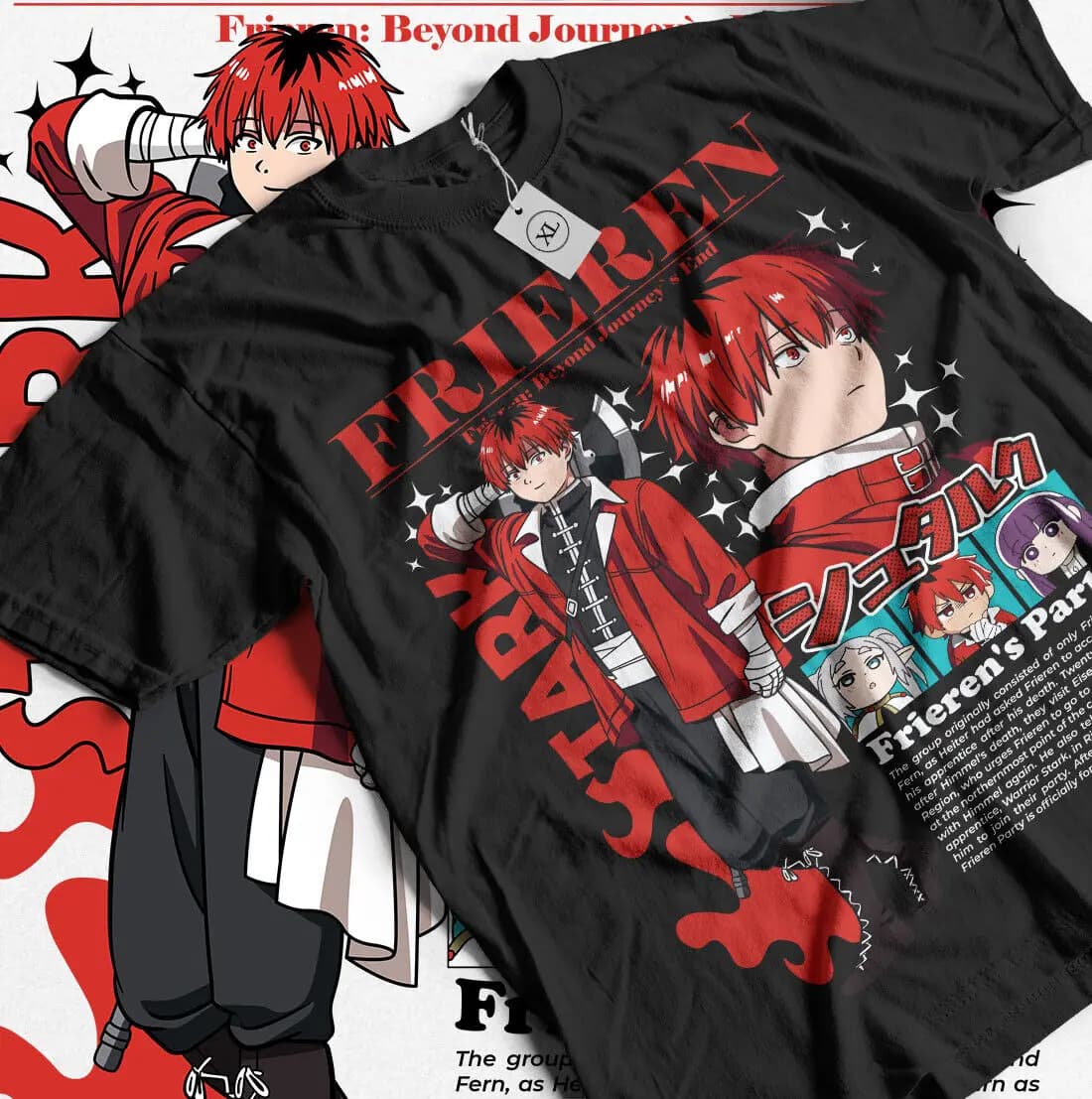 T-Shirt Frieren Beyond 150.'s End, Fern Stlavabo Girl Anime Gifts Shirt, Toutes tailles