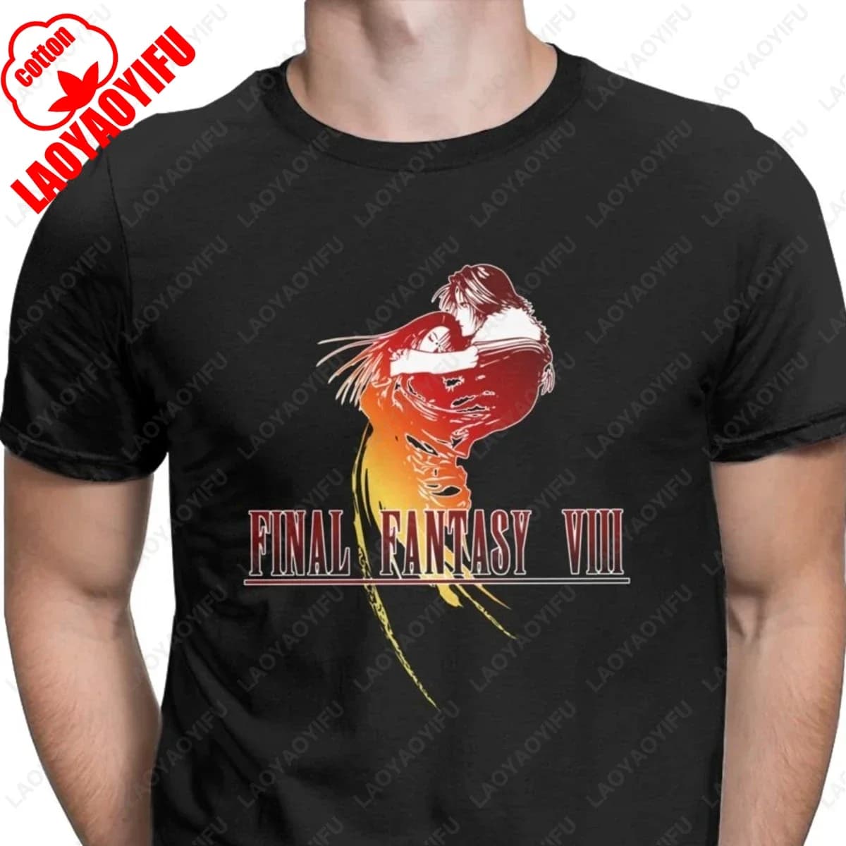 FF VIII t-shirts chemises de loisirs pour hommes col rond Final Fantasy jeu vidéo imprimé T-shirt ha