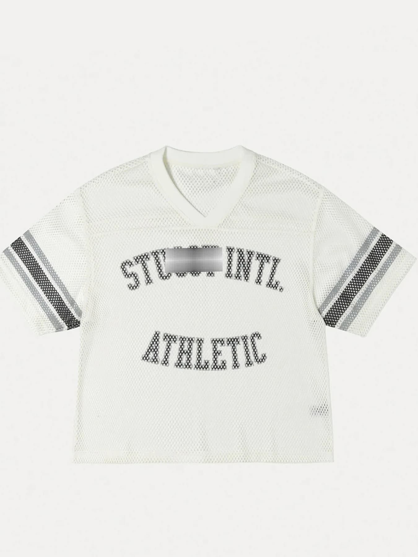 T-Shirt à manches courtes unisexe à la mode 2025 Stu lettre imprimée grille Hip-Hop tendance respira