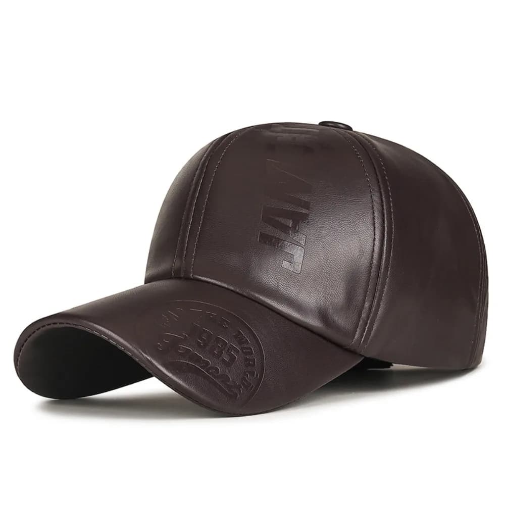 Casquette de baseball réglable en cuir PU pour homme, style vintage, casquette trucker, casquette sn
