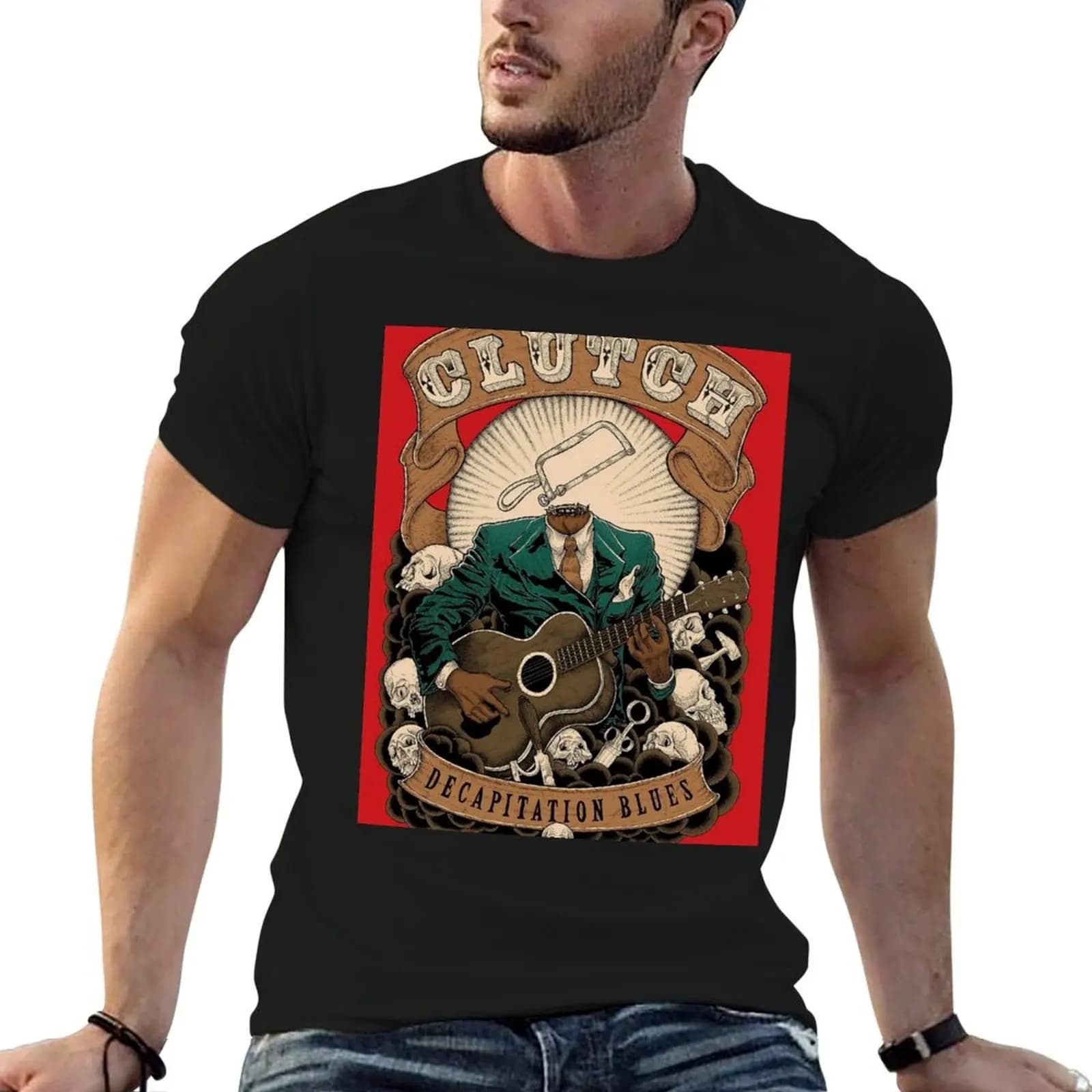 T-shirt Clutch Art, tenue de tous les jours basique, à manches courtes