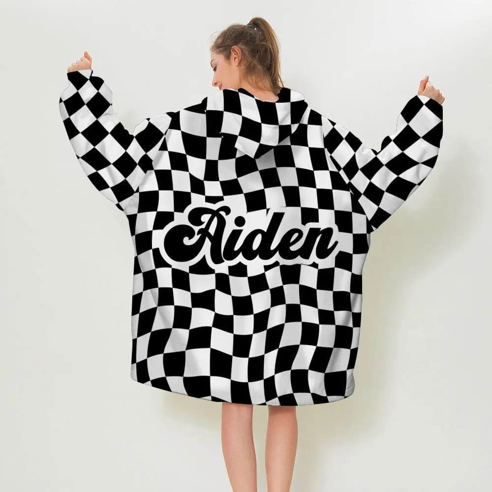 Cape à capuche avec nom personnalisé pour adultes et enfants, couverture en glouton paresseux, robe 