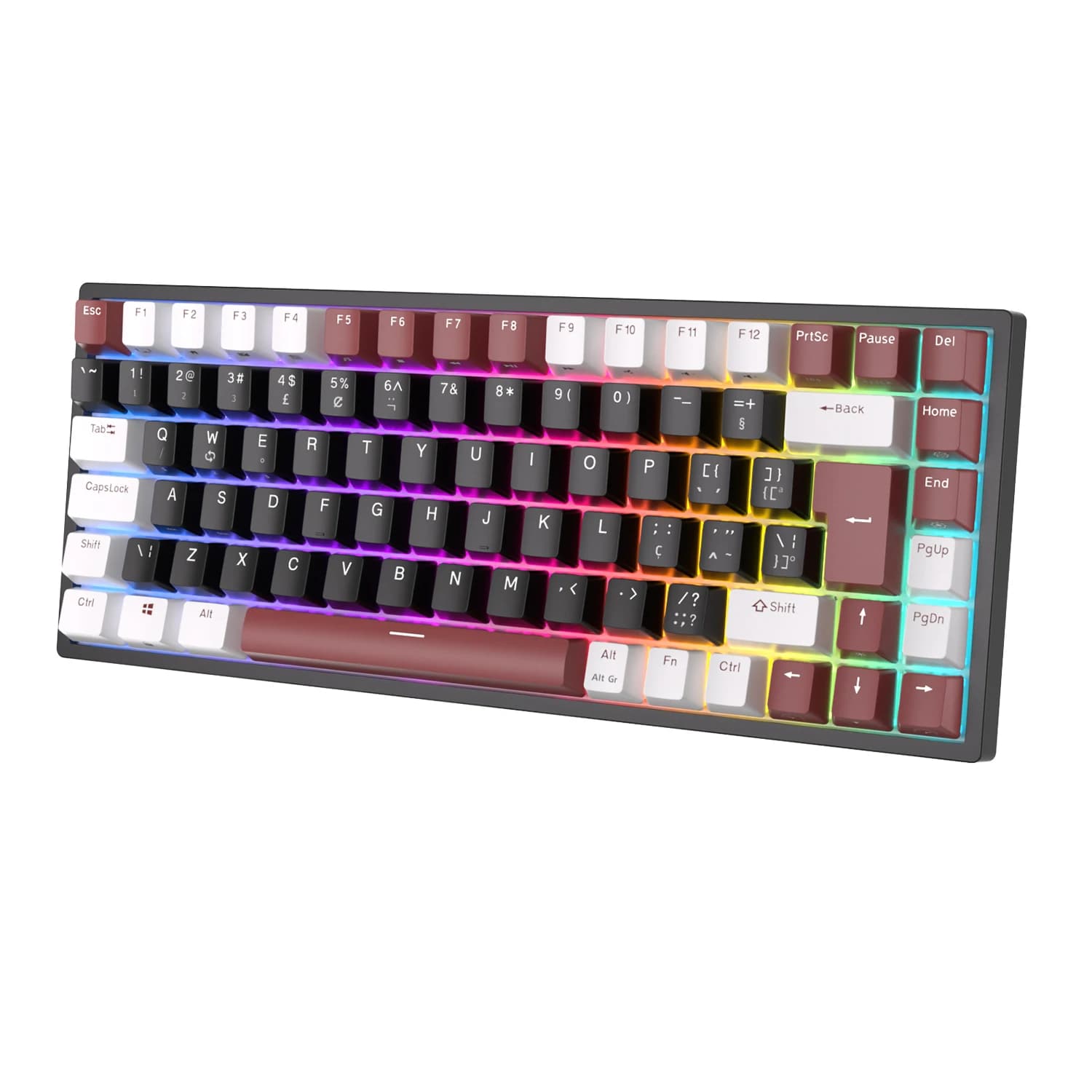 RK Royal Kludge RK84 clavier de jeu mécanique brésilien 84 touches rvb Tri-Mode BT5.0/2.4G/claviers