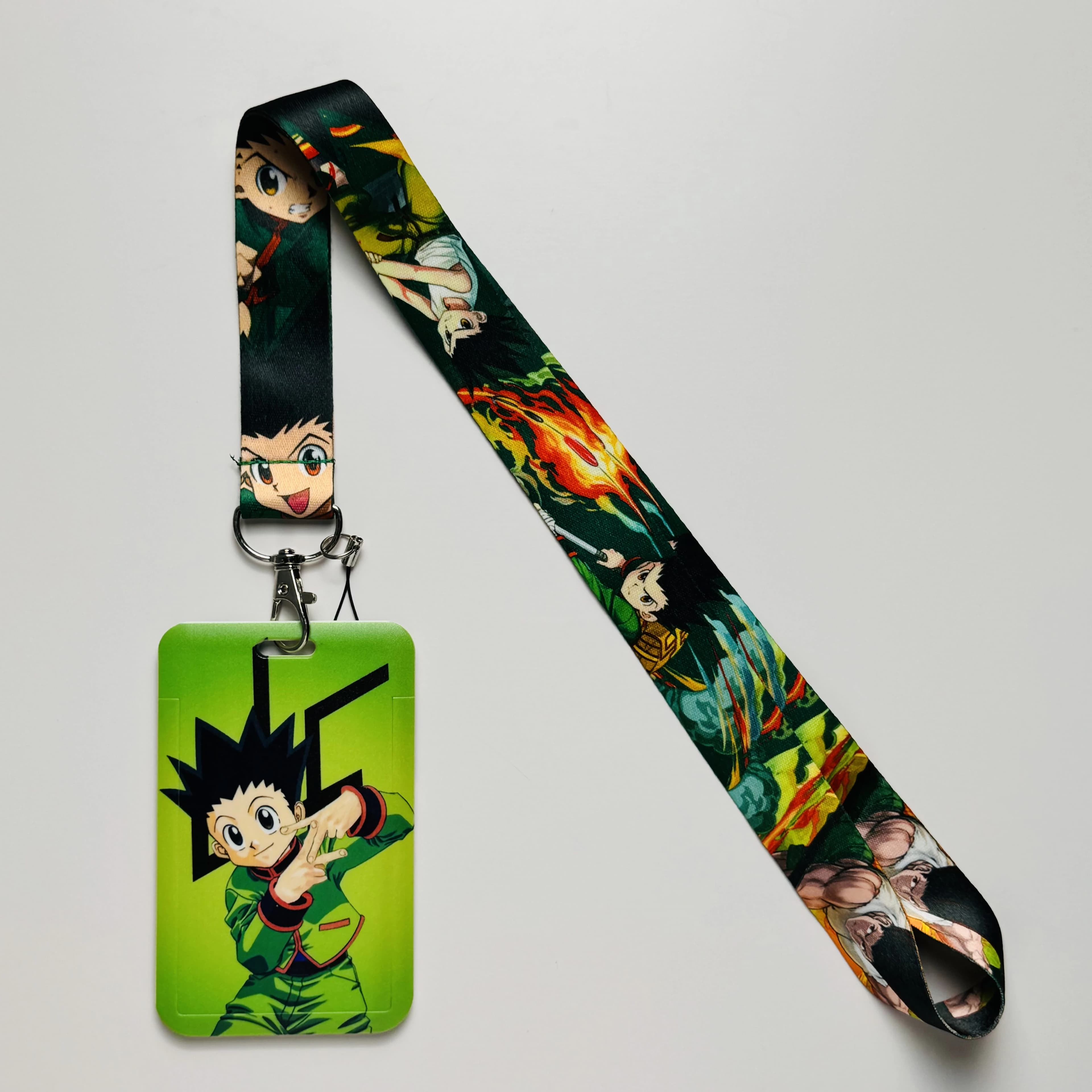 Porte-cartes avec personnages d'anime, lanières pour clés, sangle de cou, Badge, porte-clés, couvert