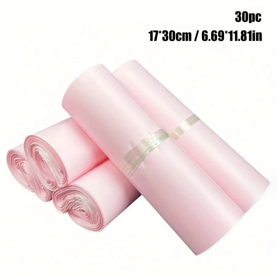 Sacs de courrier imperméables en forme d'avion rose, 30 pièces/1 paquet, sacs d'emballage pour vêtem
