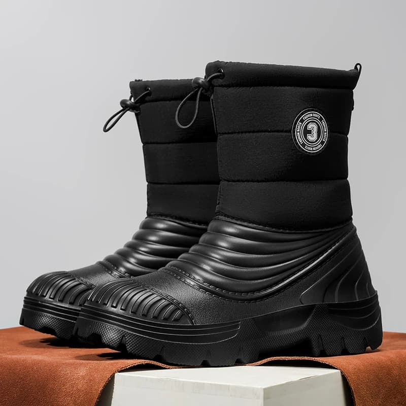 Hiver hommes bottes 2025 chaussures d'hiver hommes bottes de neige imperméable antidérapant épais fo