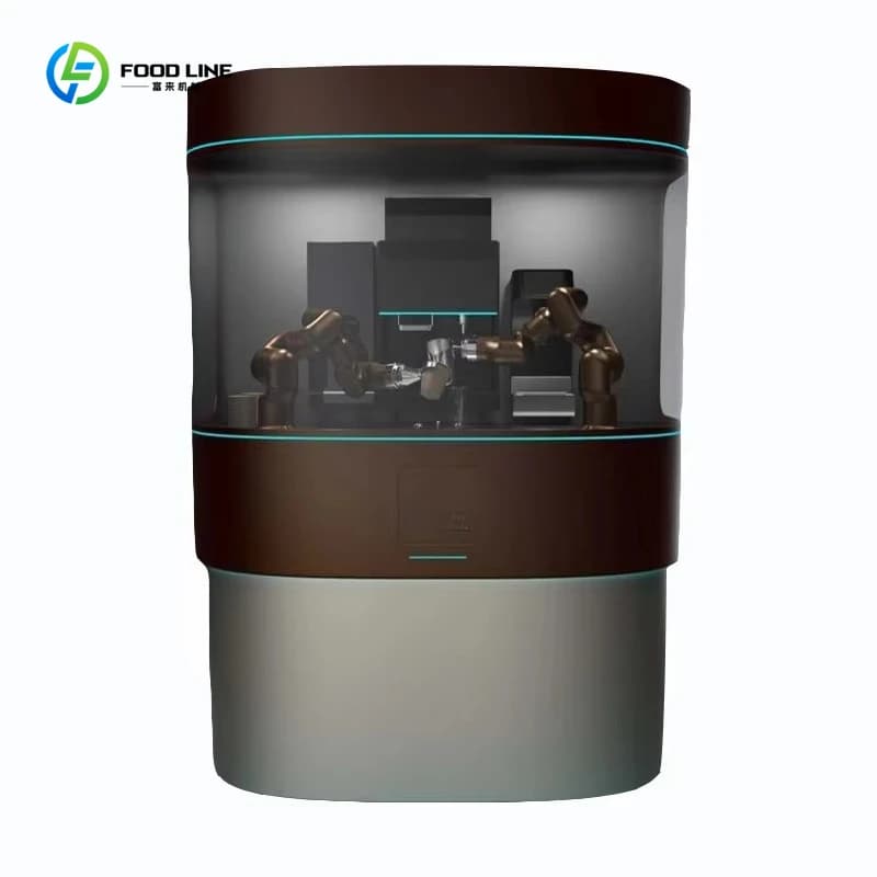 Machine à café robotisée personnalisée pour barista, bras robotique, kiosque à café intelligent, équ