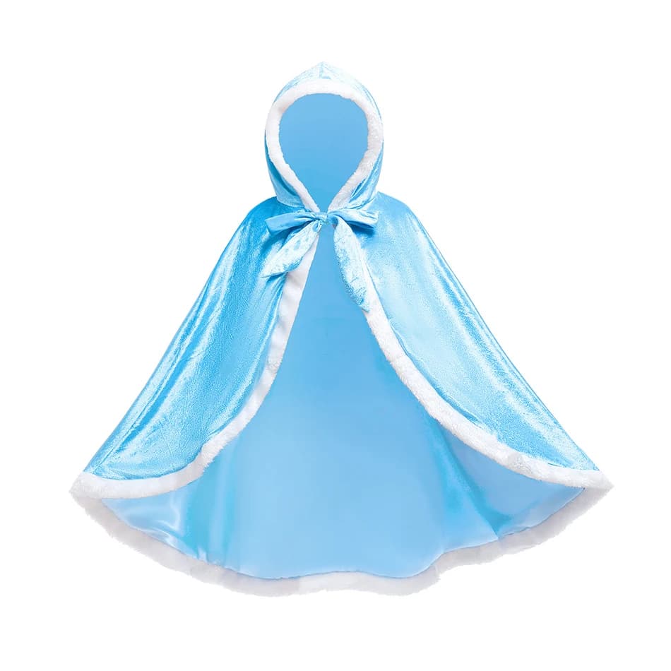 Cape à capuche princesse pour filles, vêtements d'hiver pour enfants, Costume de Cosplay pour fête d
