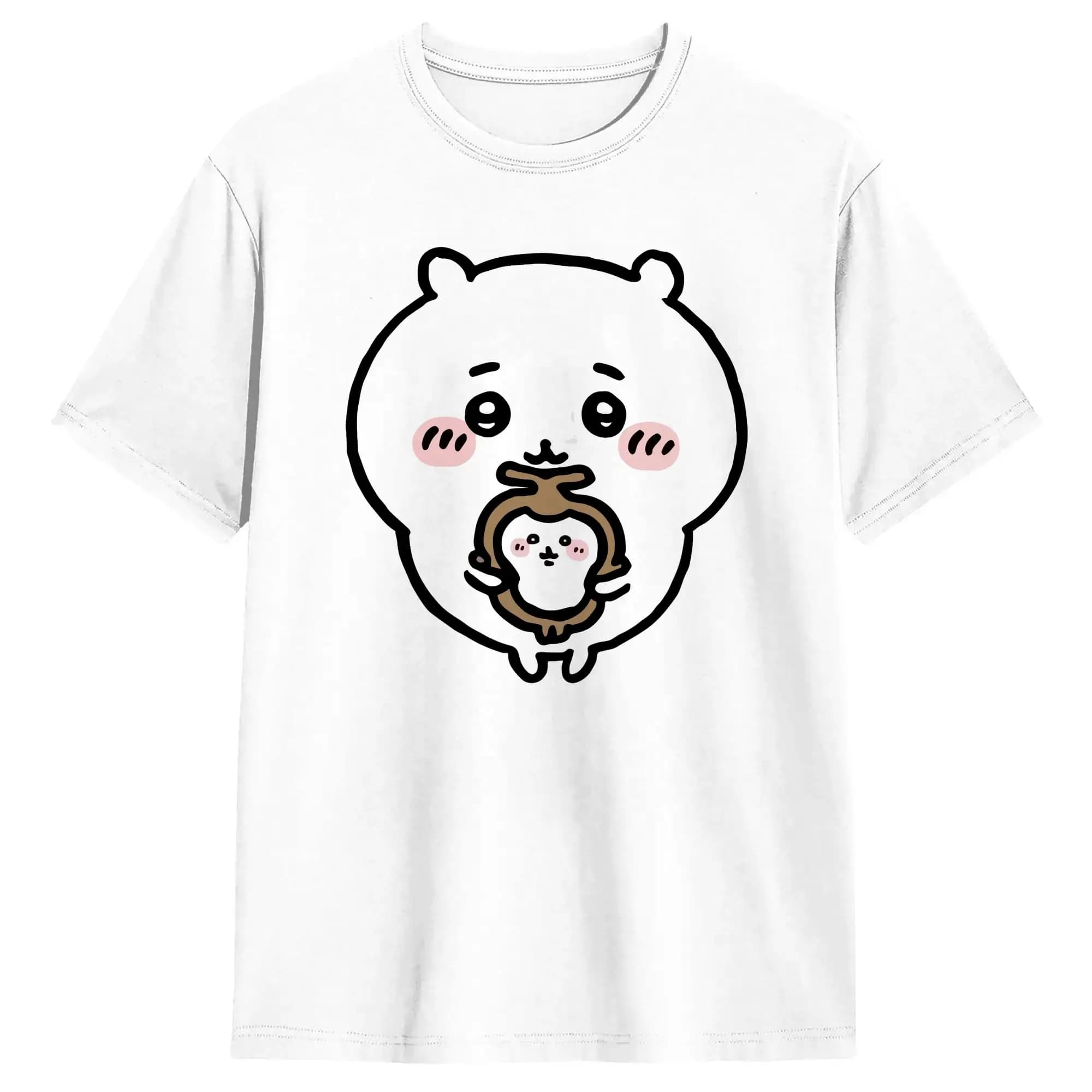Chiikawas Kurimanju T-shirt pour bébé, T-shirts amusants d'été Y2K, T-shirt Hippie en pur coton pour
