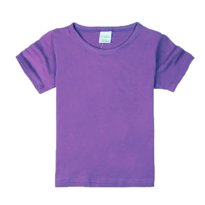 2-16 ans garçons t-shirts coton à manches courtes filles vêtements été solide T-shirt adolescents en