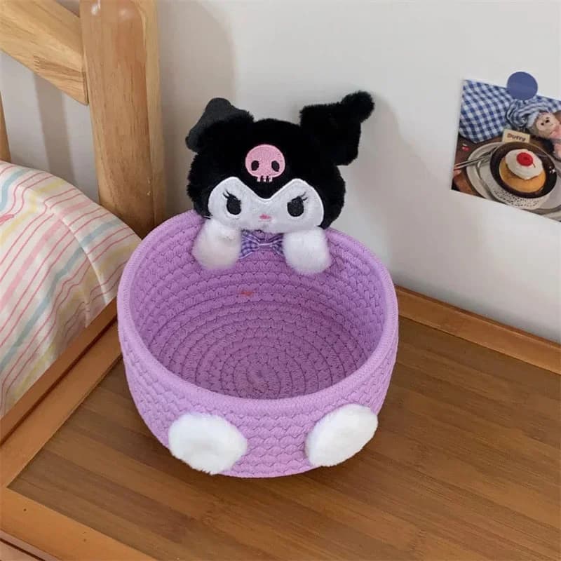 Support de rangement de bureau Hello Kitty pour collations, cosmétiques, boîtes décoratives multi-us