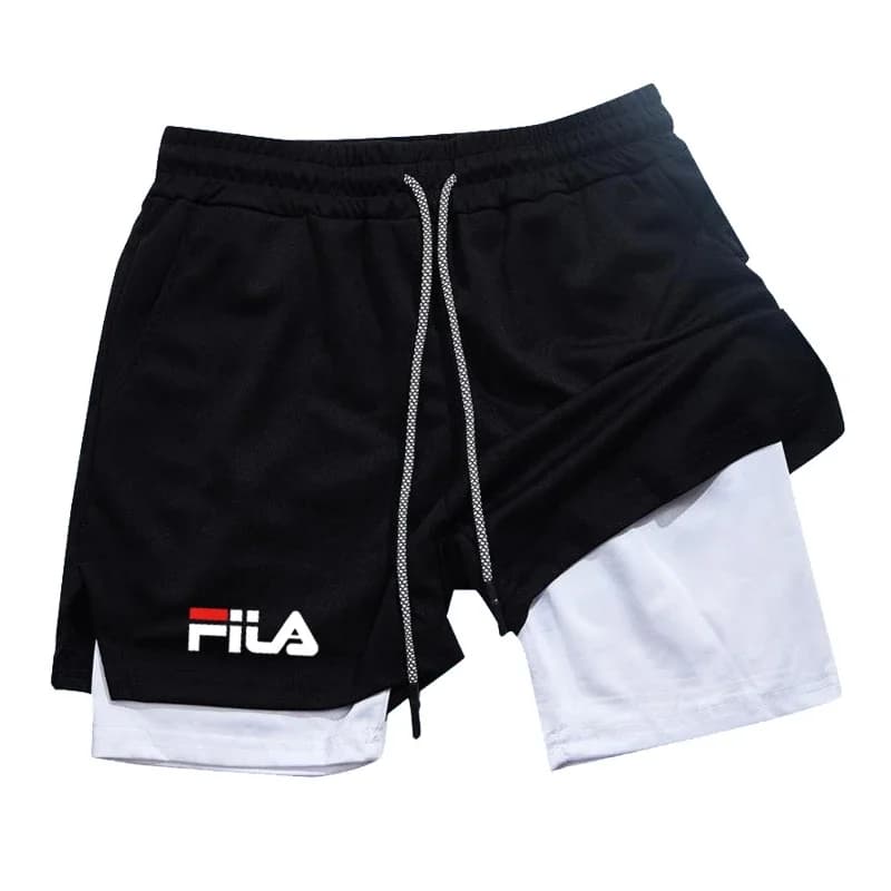 Pantalon de jogging décontracté double couche pour homme, pantalon de sport tendance printemps-été p