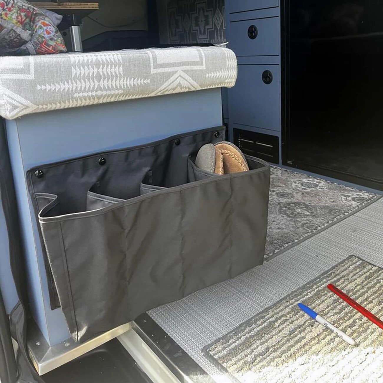Rangement à chaussures pour camping-car, 10 pouces, 4 poches, solution pour caravane, camping-car, s