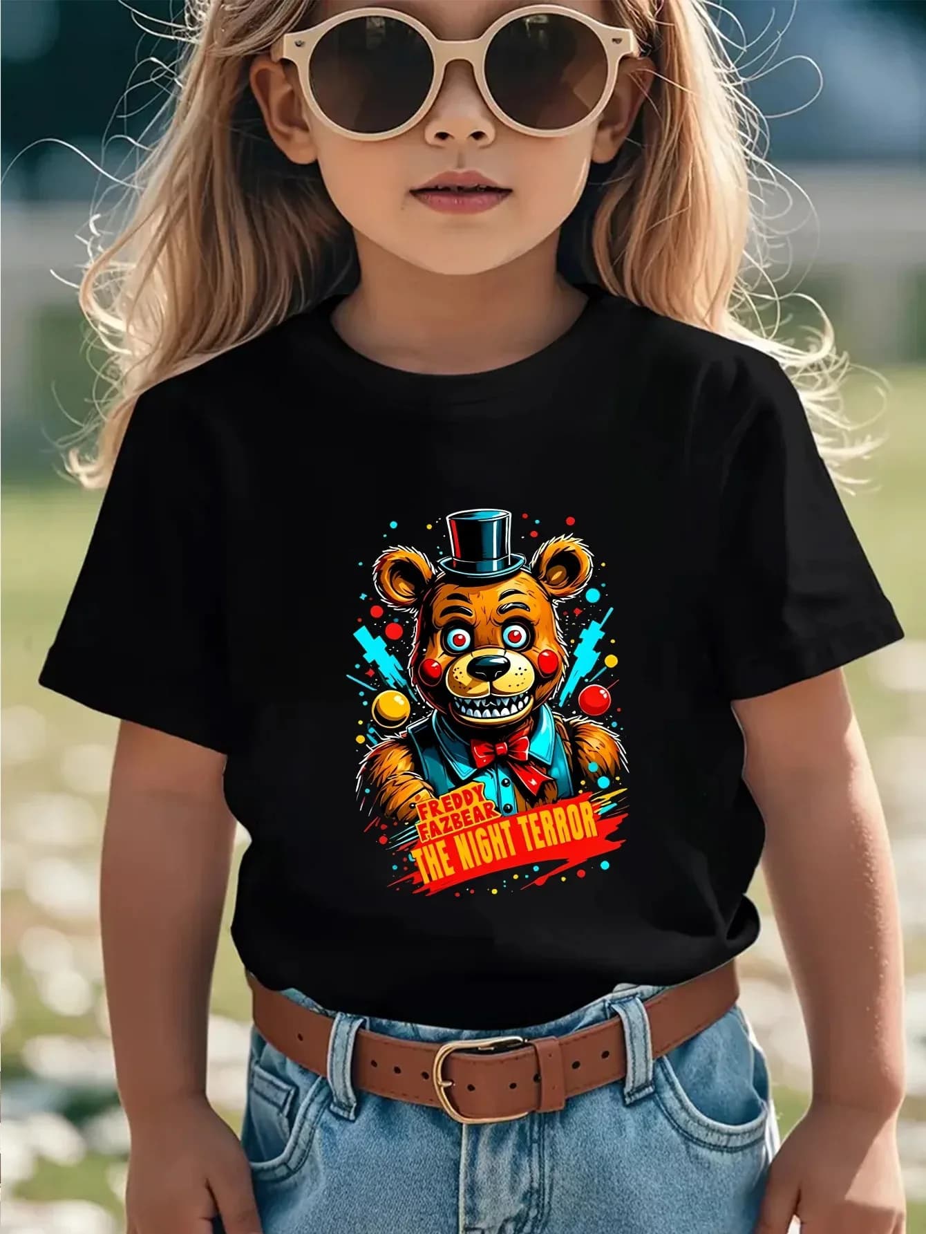 T-shirt Fnaf Freddy Night Horror pour enfants - Toy Bear's Five Nights At Freddy's Merchandise - Che