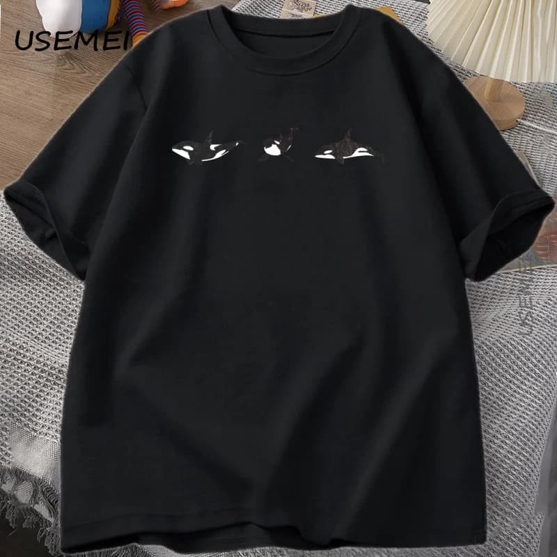 Sealife Orca baleine t-shirt hommes femmes océan baleine graphique t-shirts décontracté été hauts Ha