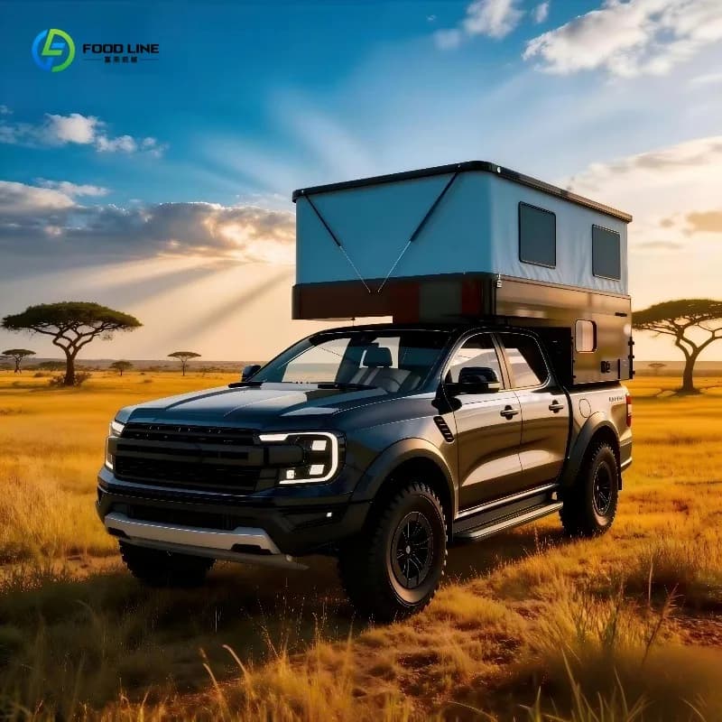 Camping-car extensible à quatre roues motrices personnalisé, coque rigide en aluminium durable, idéa