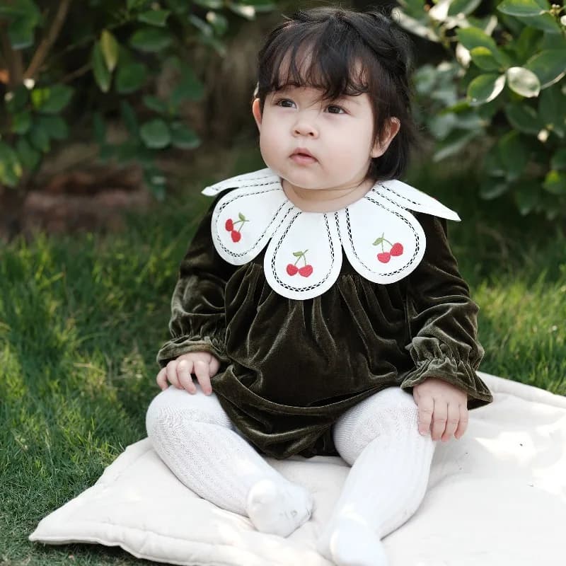 Combinaison en velours pour bébés filles, vêtements d'extérieur, automne et hiver, épais, 0-3 ans, m