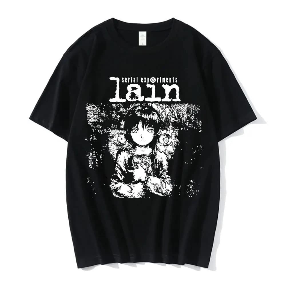 Anime expériences en série Lain T-Shirt hommes femmes graphique t-shirts unisexe Iwakura Manga fille