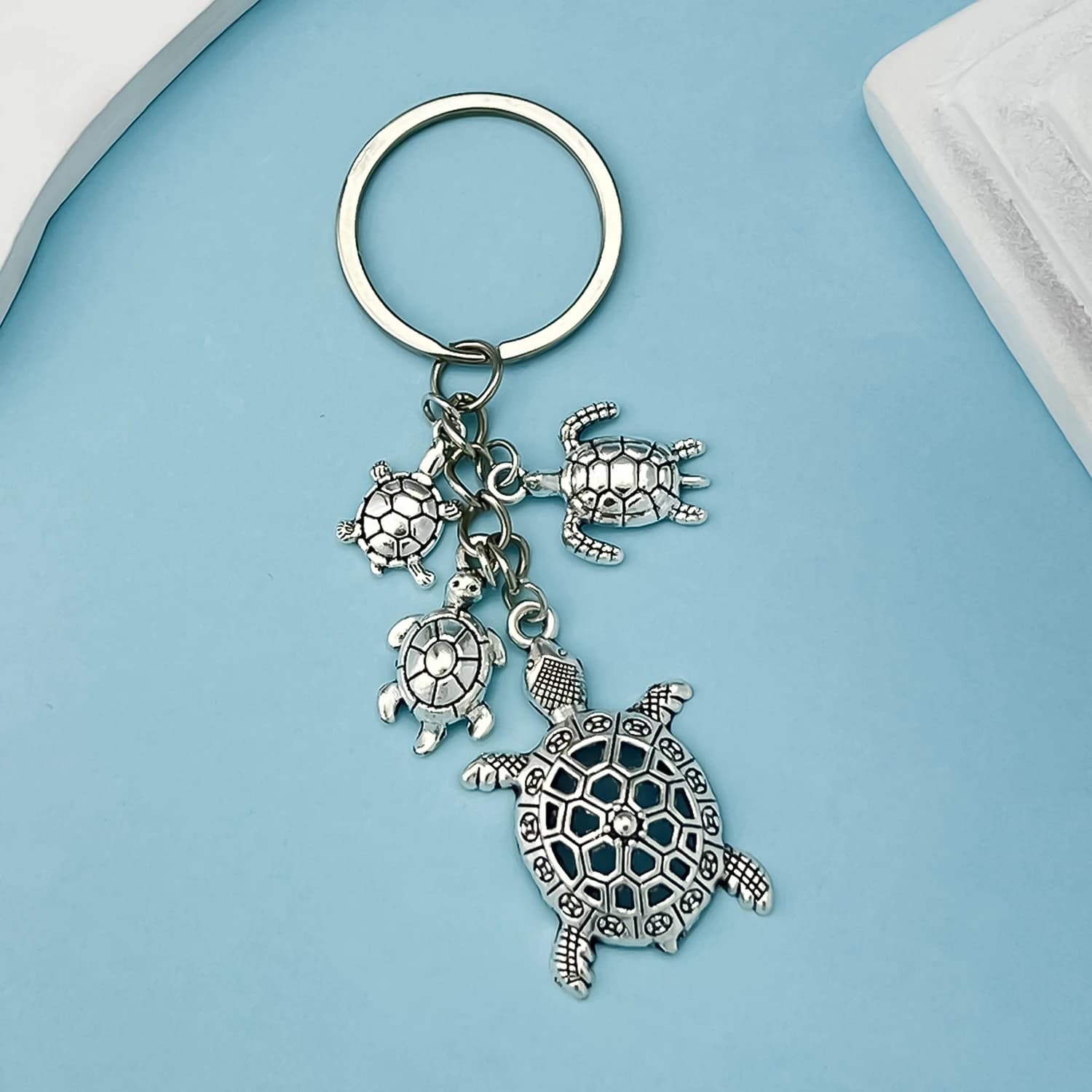 Porte-clés tortue de mer pour hommes, organisme marin, sac de voiture, accessoires de décoration, pa