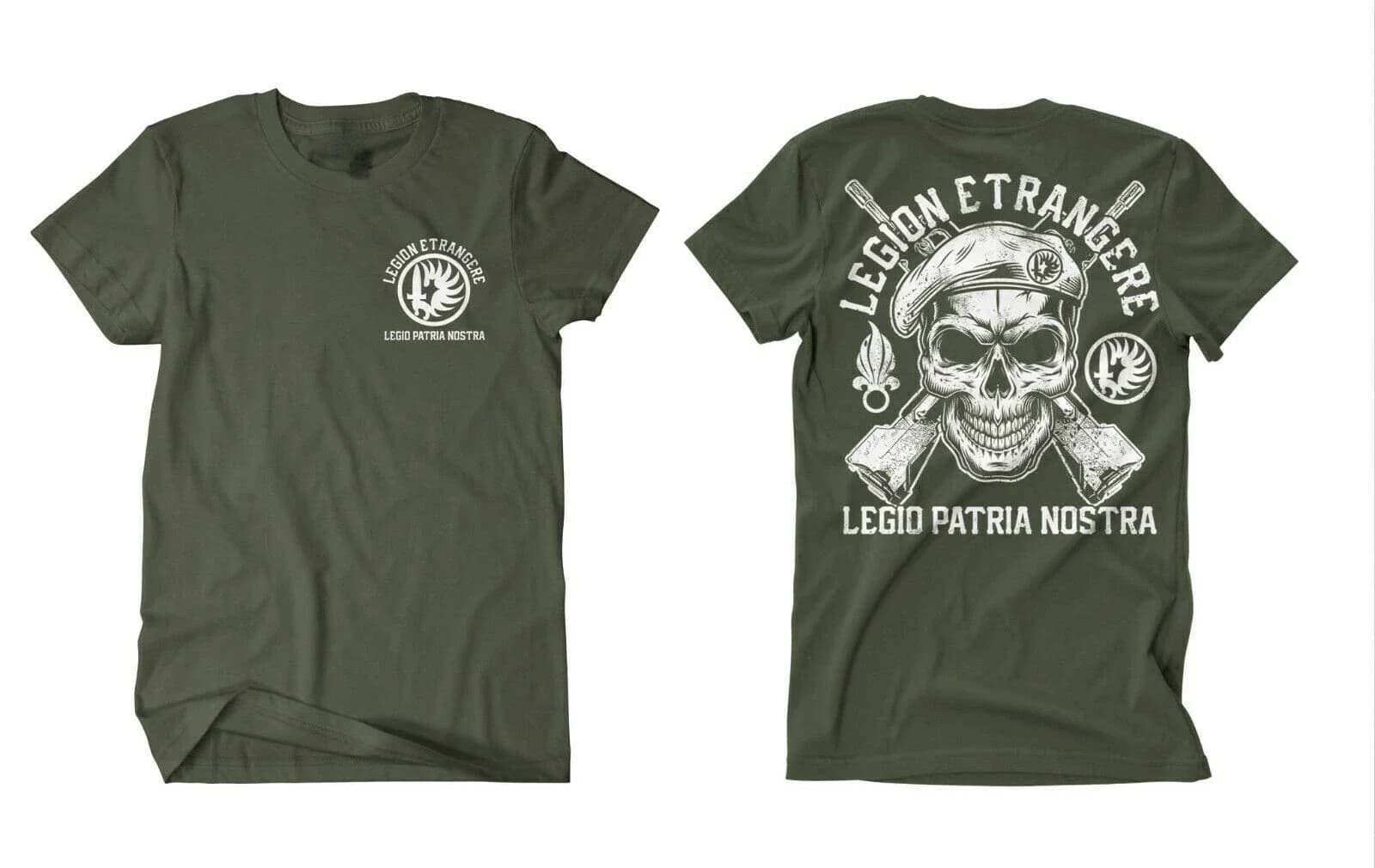 Legio Patria Nostra légion Etrangere crâne hommes T-Shirt légion étrangère française chemise à manch