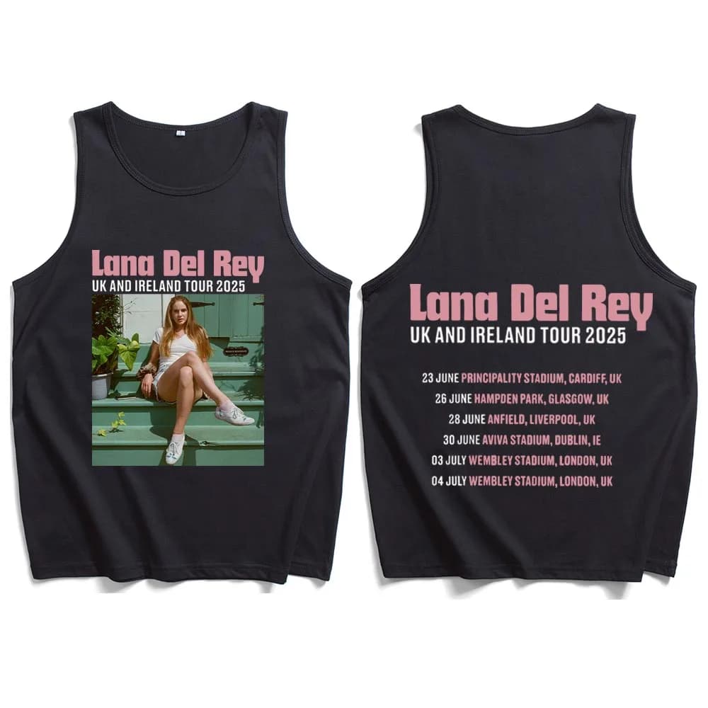 Lana Del Rey royaume-uni et irlande stade Tour 2025 débardeurs gilet T-shirt sans manches décontract