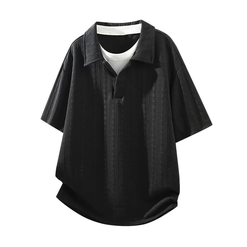 Polos pour hommes grandes tailles, chemise polo noire pour hommes 5XL 6XL 7XL 110-175kg, hauts à man