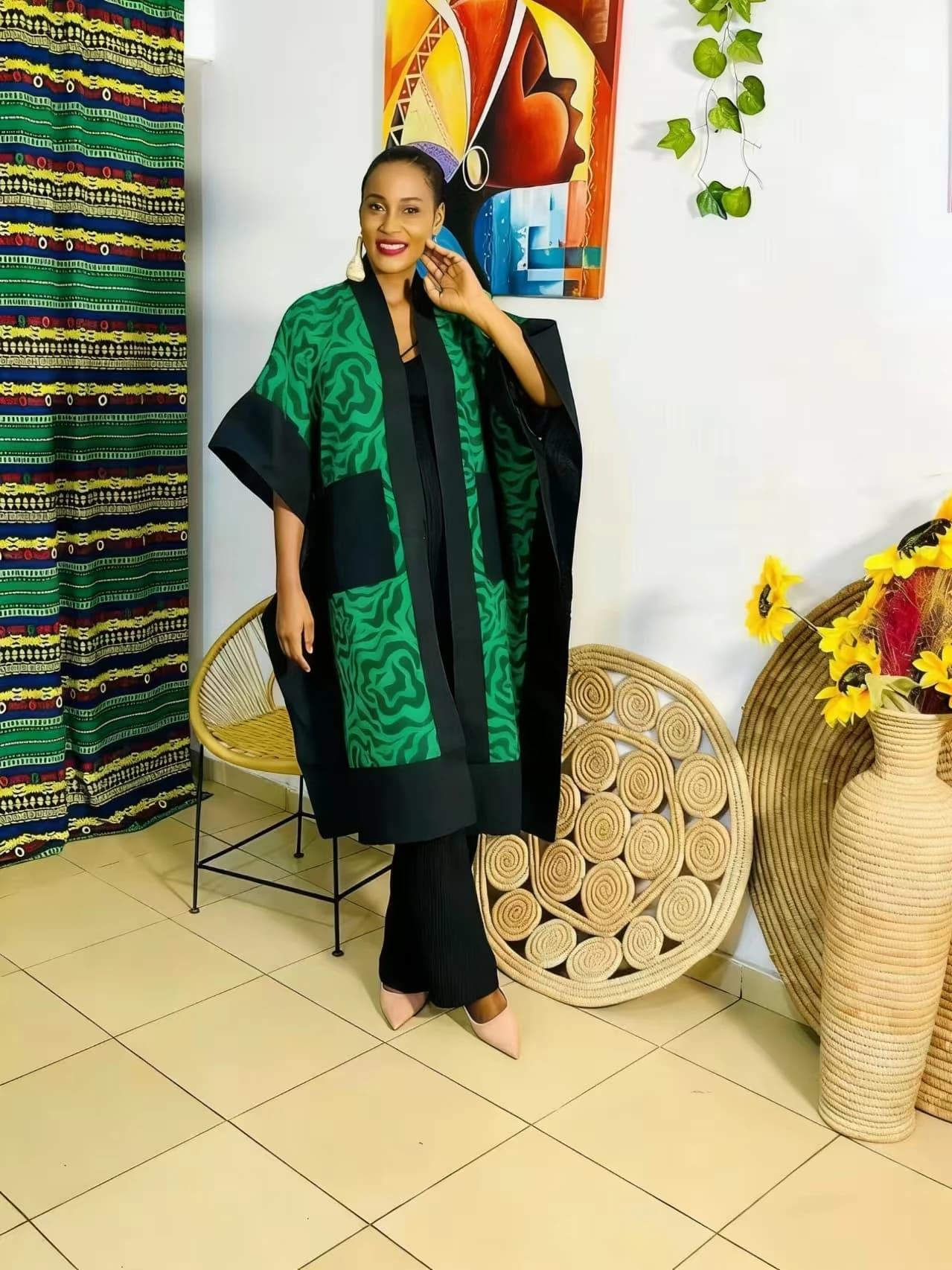 Ensemble de 2 Pièces de Vêtements Africains pour Femmes, Mode Printemps-Été 2026, Haut à Manches Cou