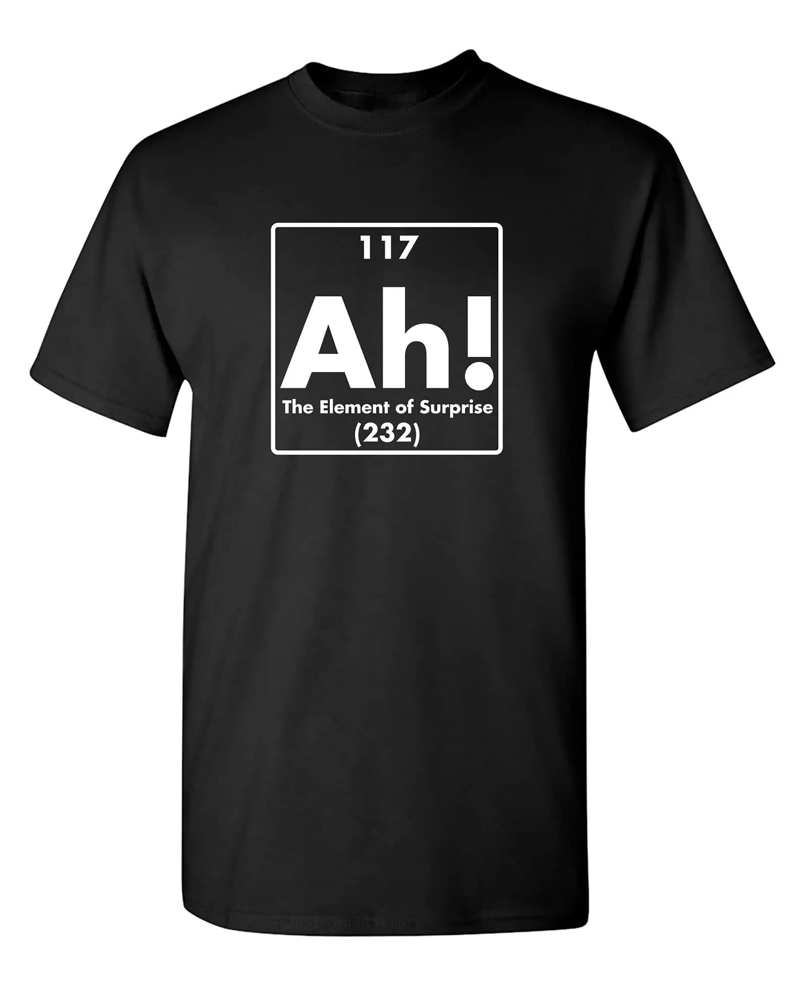 Ah l'élément de la surprise | T-shirts graphiques pour hommes, drôles | T-shirts graphiques cool