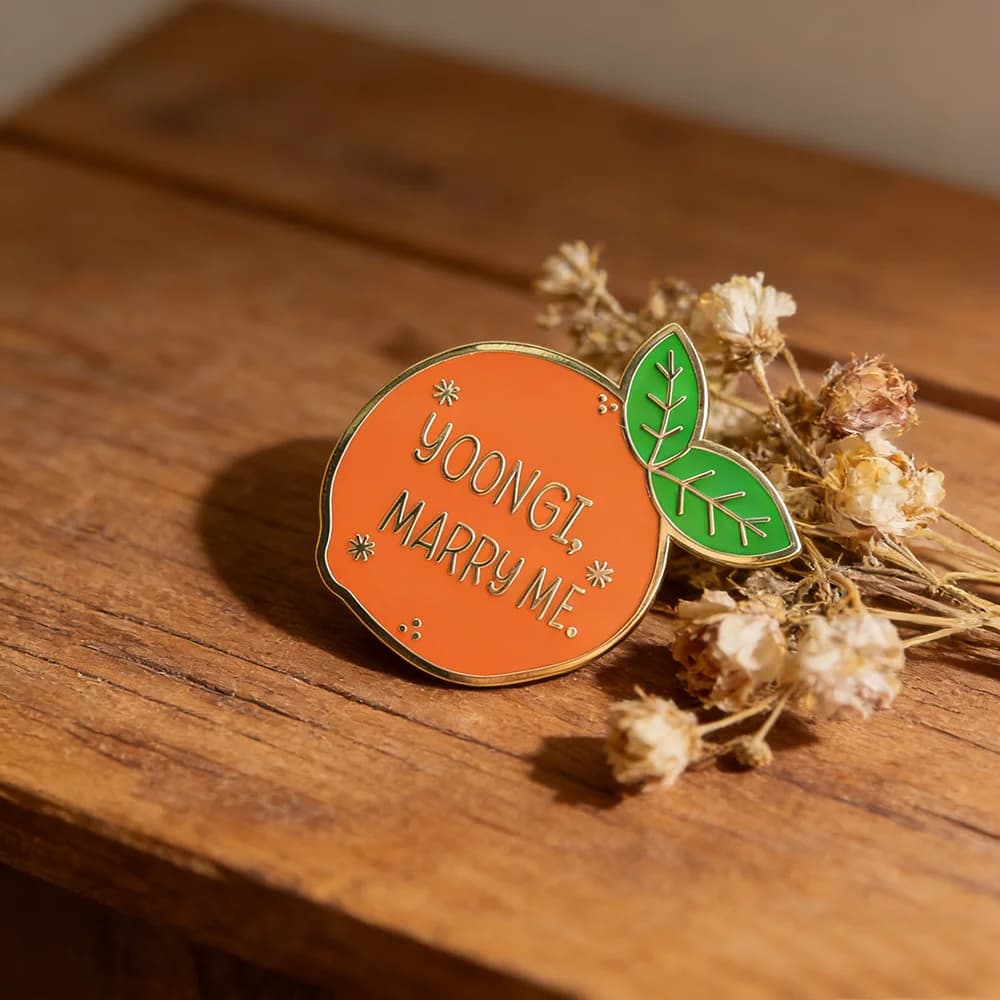 Yoongi – broche en émail Orange pour marier moi, bande de garçon coréen, épingle de chanteur, fan k-