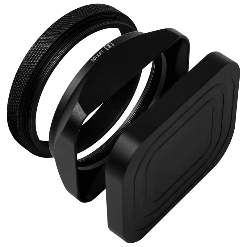 Capot d'ombrage carré X100VI Compatible avec Fujifilm X70 X100S X100T X100 X100F X100V, anneau adapt