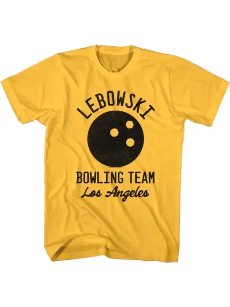 T-shirt pour hommes de l'équipe de bowling Big Lebowski, chemise de film, Los Angeles Bowler Comedy