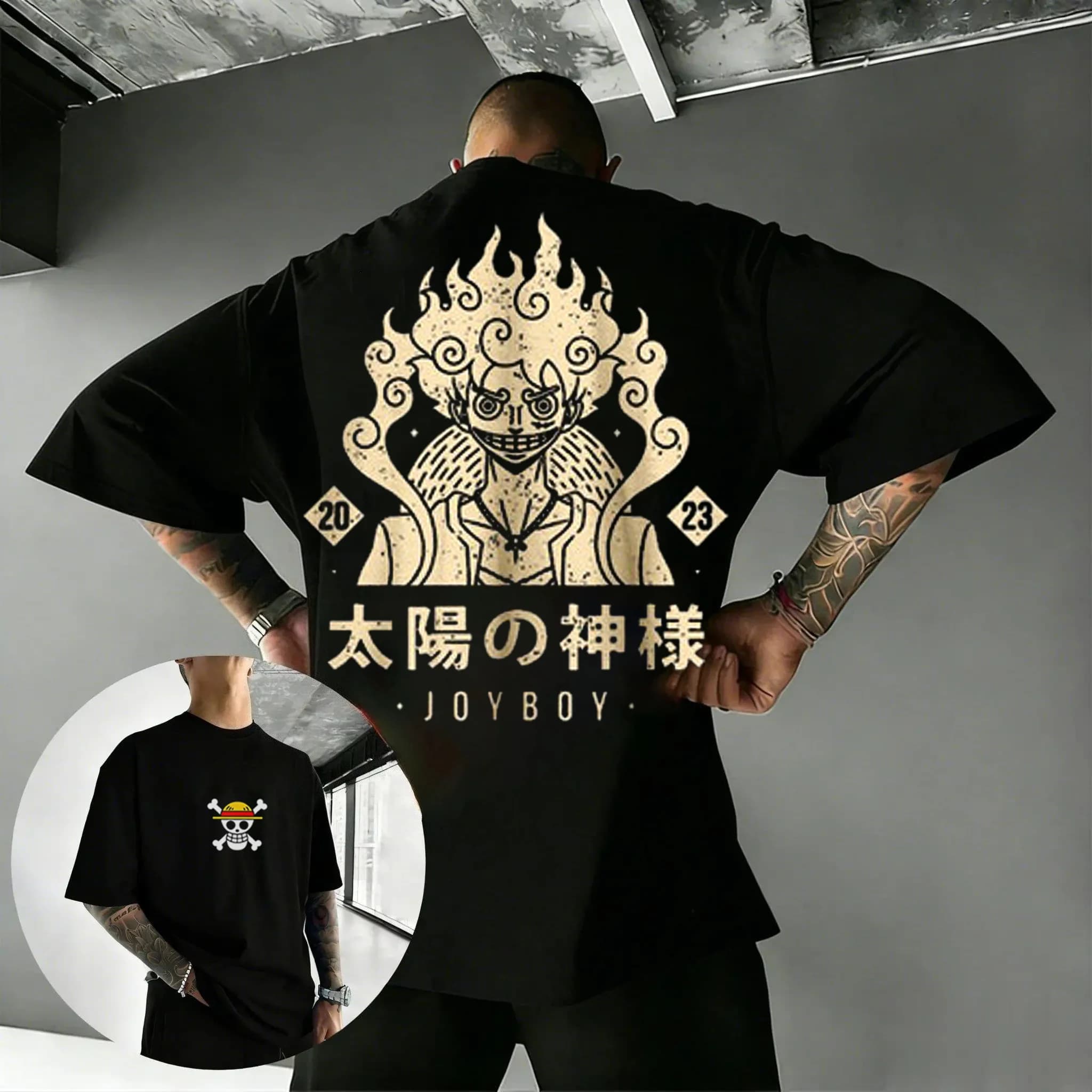 T-shirt graphique à manches courtes One Piece, nouvelle collection 2026, motif Luffy, décontracté, é