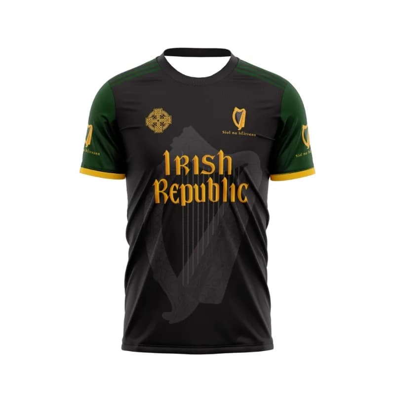T-shirt unisexe respirant style celtique République d'Irlande 2026 pour femme, décontracté, streetwe