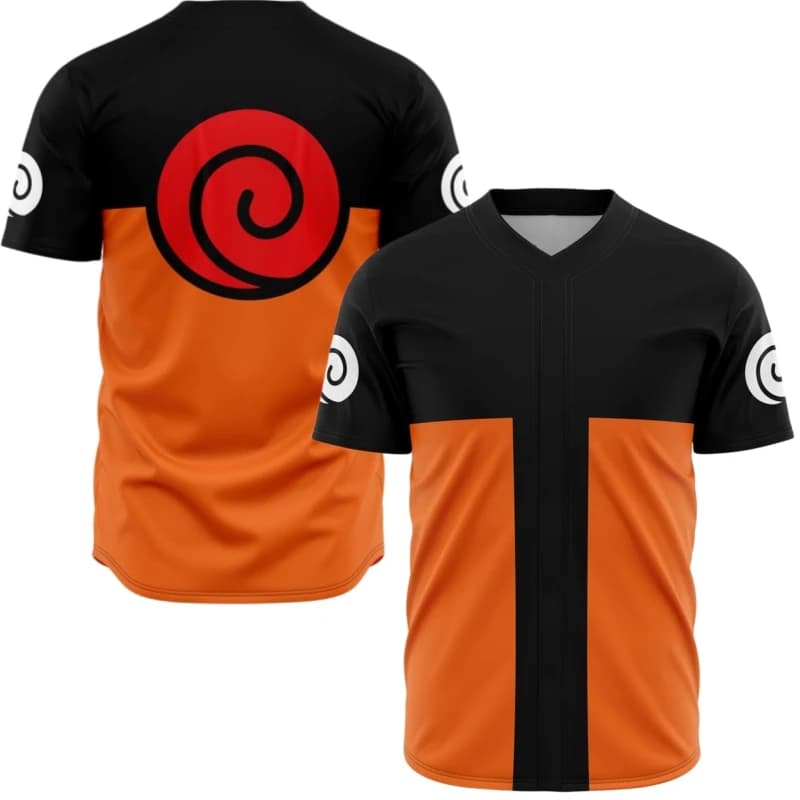 Nouveau maillot de baseball Naruto Shippuden 2026, color-block, séchage rapide, respirant, t-shirt s
