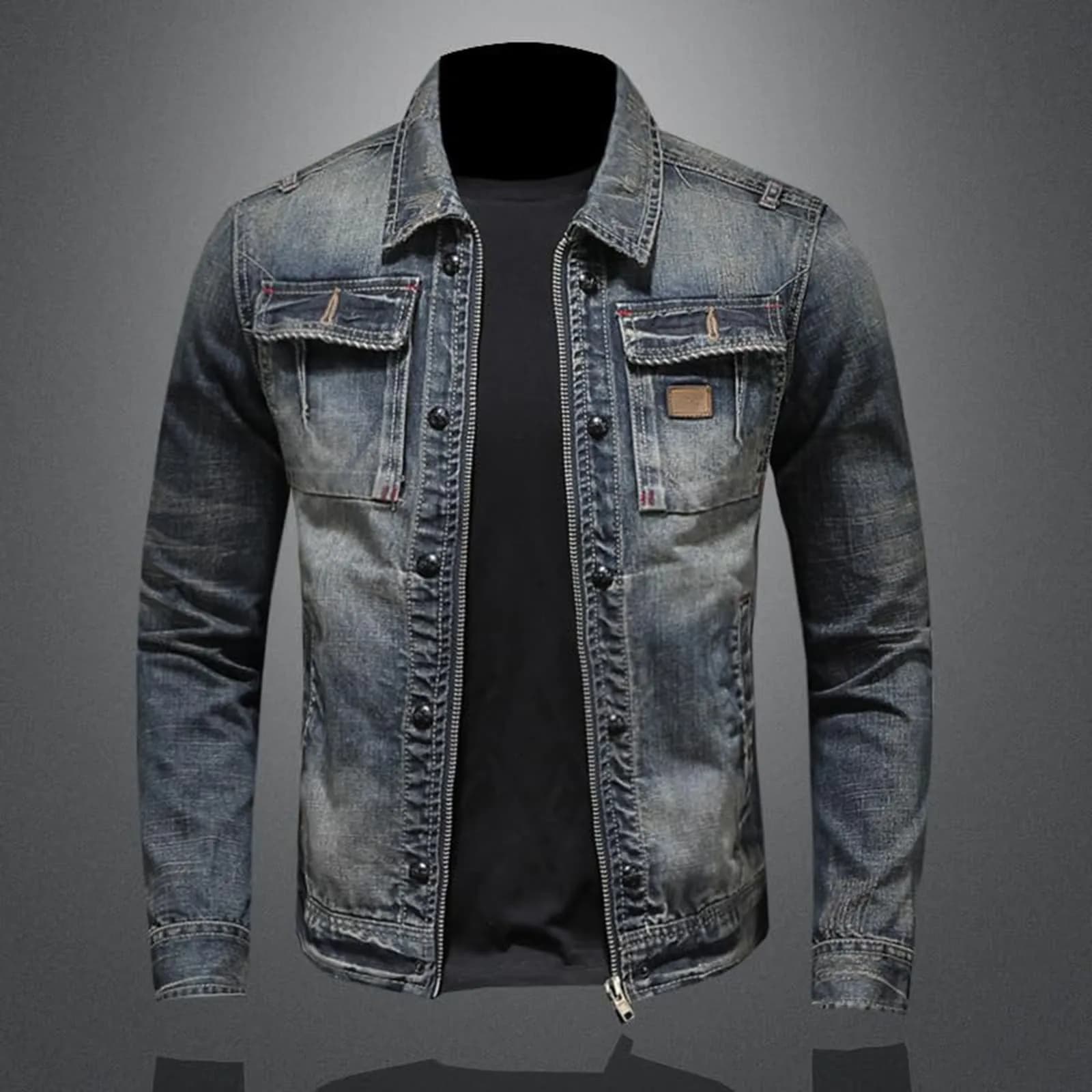 Doudoune rembourrée en coton pour hommes avec coupe-vent, veste en jean vintage, mode classique, hau