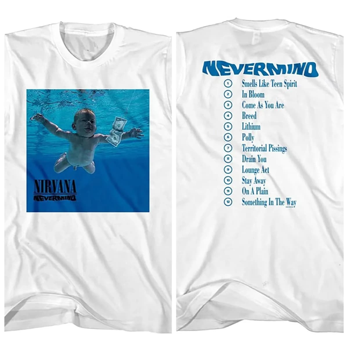 T-shirt Nirvana 2026 Nouveau Motif Grunge Rock Smiley Face en Mélange de Coton Unisexe Homme Femme C